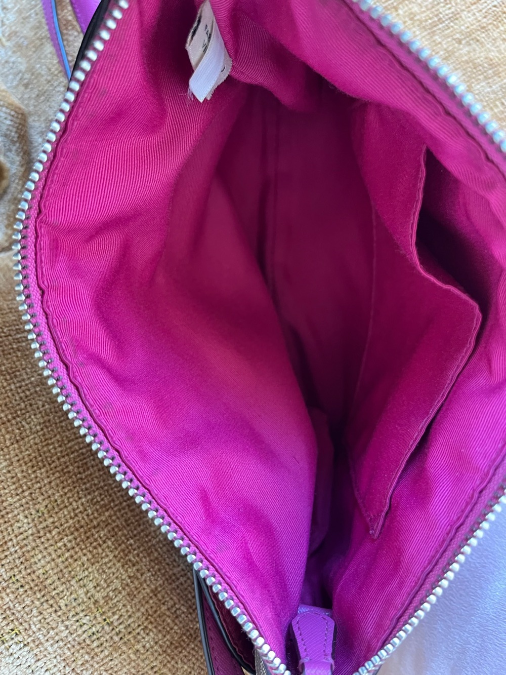 Coach Khaki Signature Crossbody with Pink Leather Trim, EUC - Picture 2 of 11